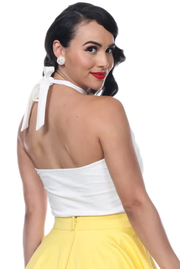 Bettie Page Tops | Anna Top (Ivory Ponte) By