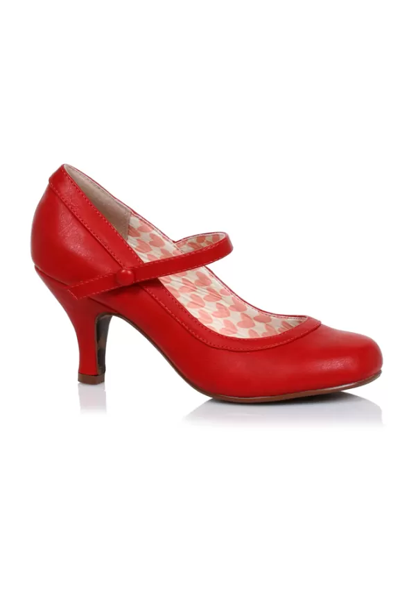 Bettie Page Shoes | Bettie Heels (Red) By