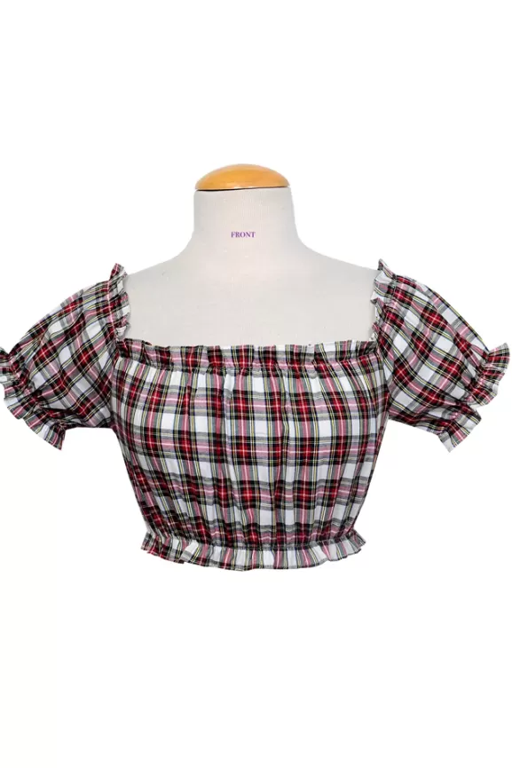 Bettie Page Bettie Page X Bernie Dexter | Bettie Mae Top White Plaid