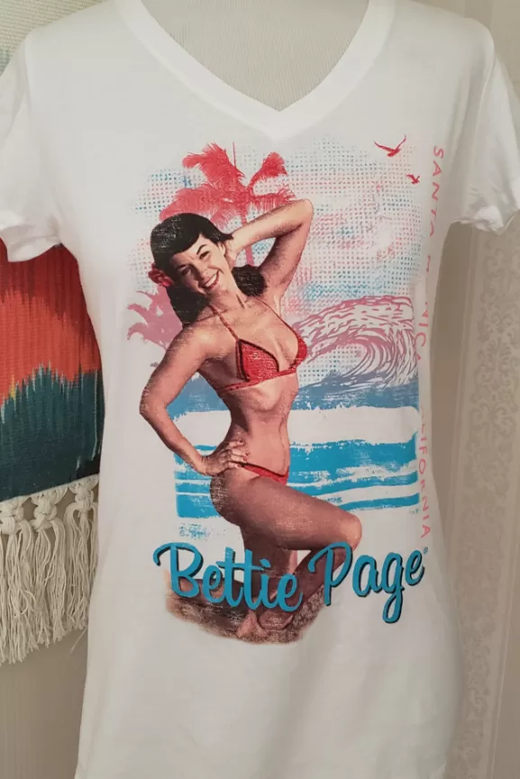 Bettie Page Tops | – Queen Of Pinups ® : Santa Monica Women's T-Shirt