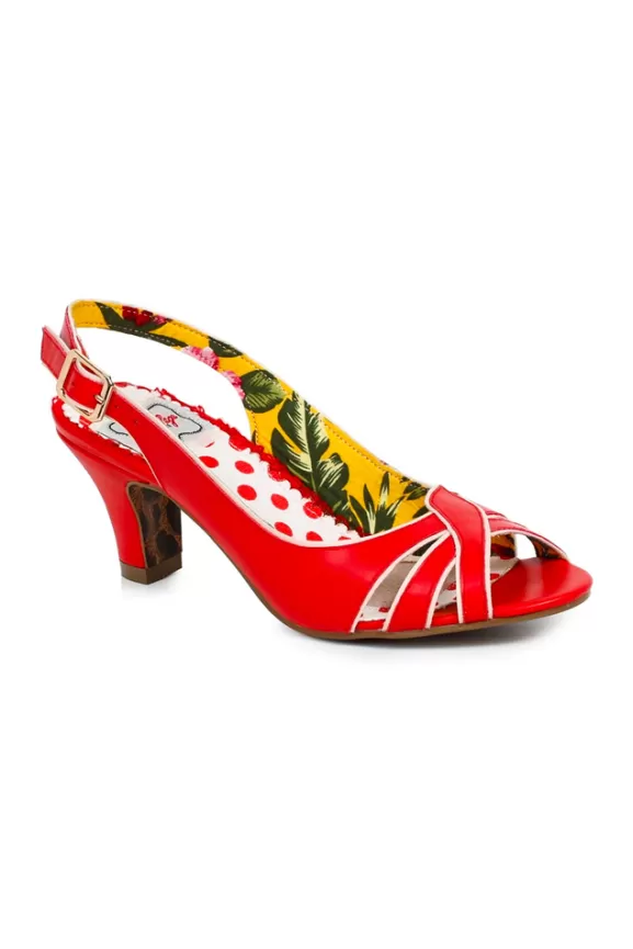 Bettie Page Shoes | Cara (Red) By