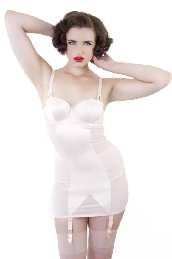 Bettie Page Girdles | Curve Creator Slip (Peach) By