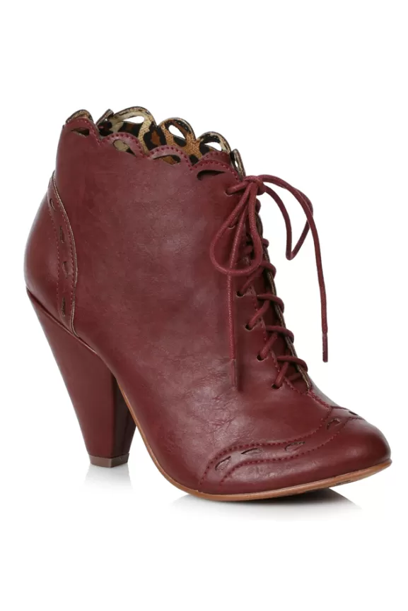 Bettie Page Shoes | Eddie (Burgundy) By