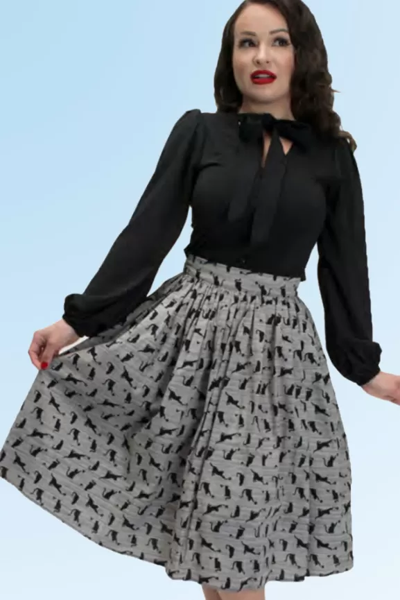 Bettie Page Skirts | Ellie Skirt (Kitty Kat) By