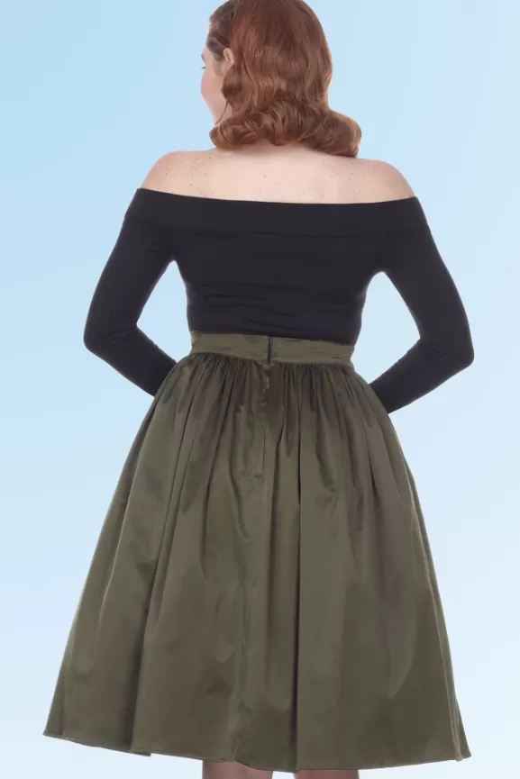 Bettie Page Skirts | Ellie Skirt (Olive) By