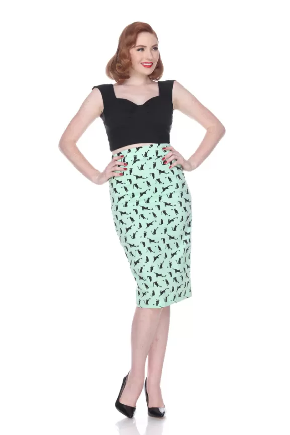 Bettie Page Skirts | High Time Skirt (Kitty Kat) By