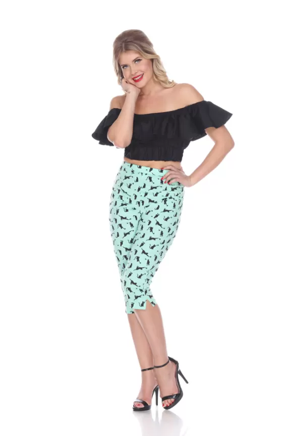 Bettie Page Pants | Honey Bop Capri (Kitty Kat) By