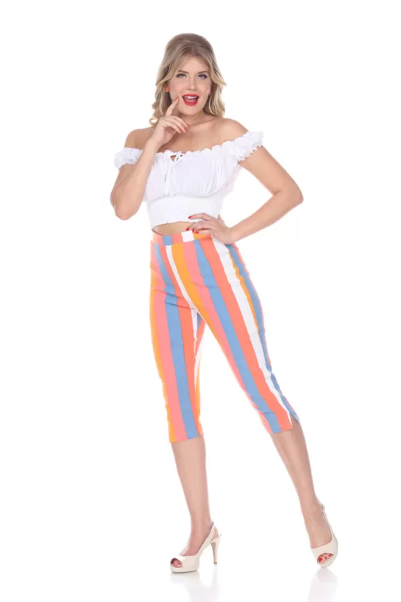 Bettie Page Pants | Honey Bop Capri (Sherbet) By