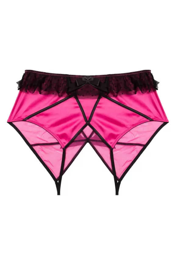 Bettie Page Briefs/Knickers | Inga Pink Ruffle Crotchless Brief