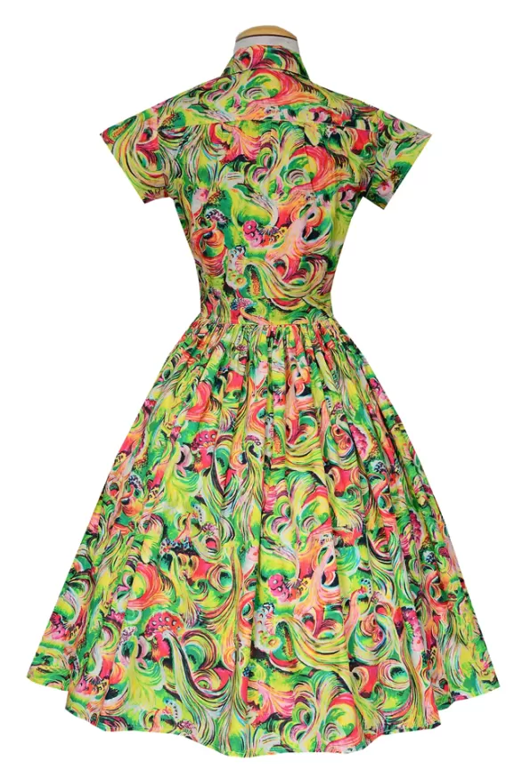 Bettie Page Bettie Page X Bernie Dexter | Kelly Dress (Proud Peacock)