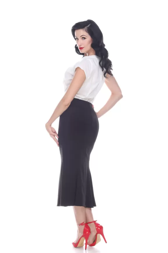 Bettie Page Skirts | Mermaid Skirt (Black) By