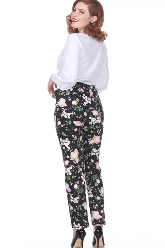 Bettie Page Pants | Monica Trouser (Blossom) By