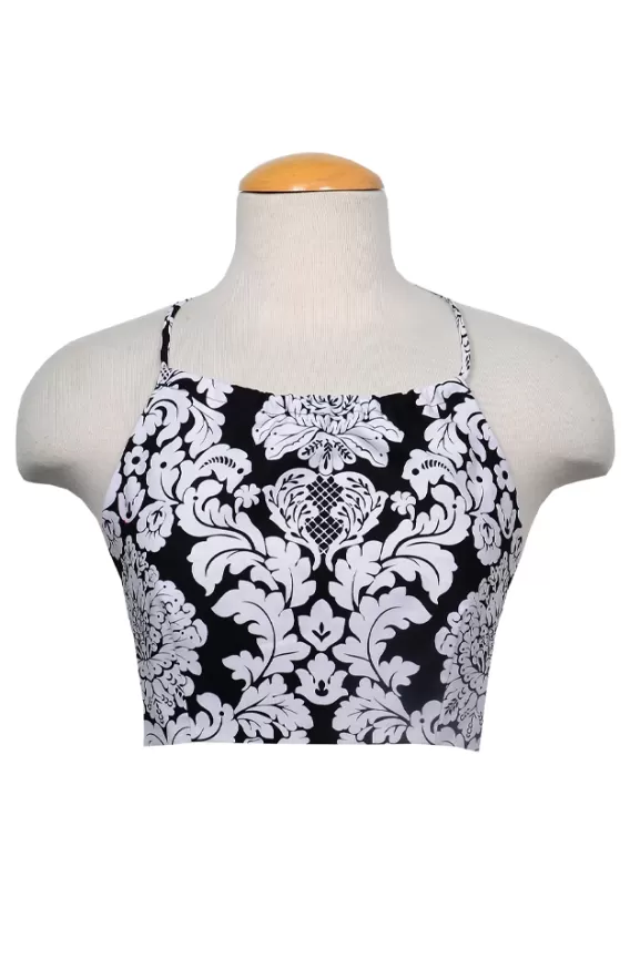 Bettie Page Bettie Page X Bernie Dexter | Rita Top Black Damask