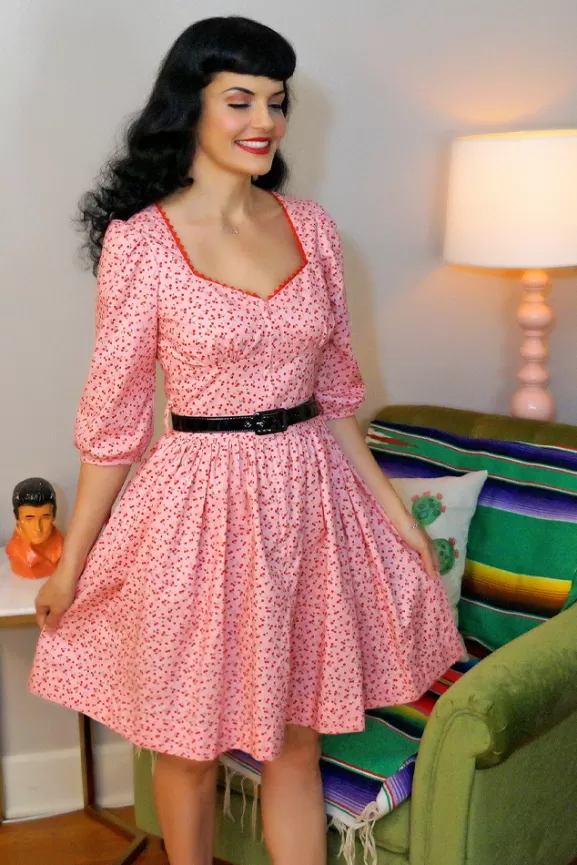 Bettie Page Bettie Page X Bernie Dexter | Samantha Dress (Petite Cherries)