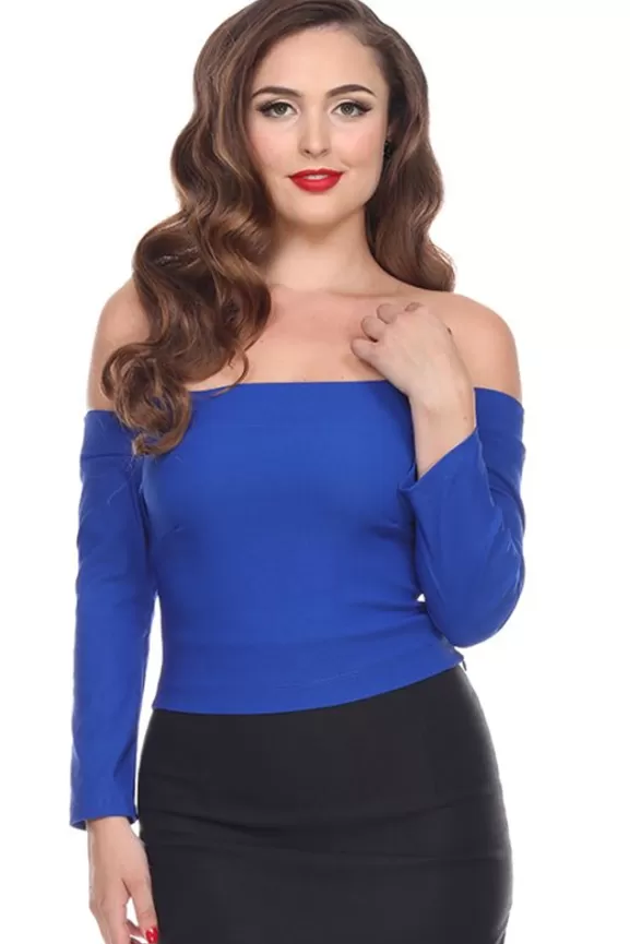 Bettie Page Tops | Shop Till You Drop Top (Royal)