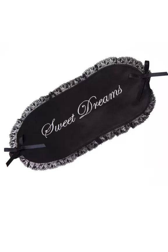 Bettie Page Nightwear | Sweet Dreams Black And Ivory Eye Mask