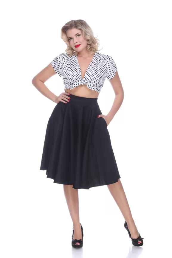 Bettie Page Skirts | Swing Skirt (Black) By