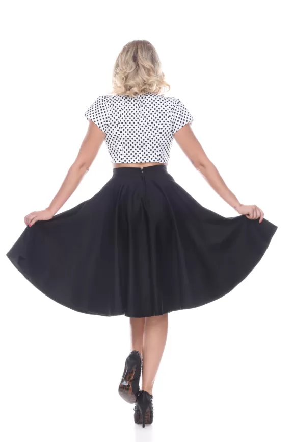 Bettie Page Skirts | Swing Skirt (Black) By