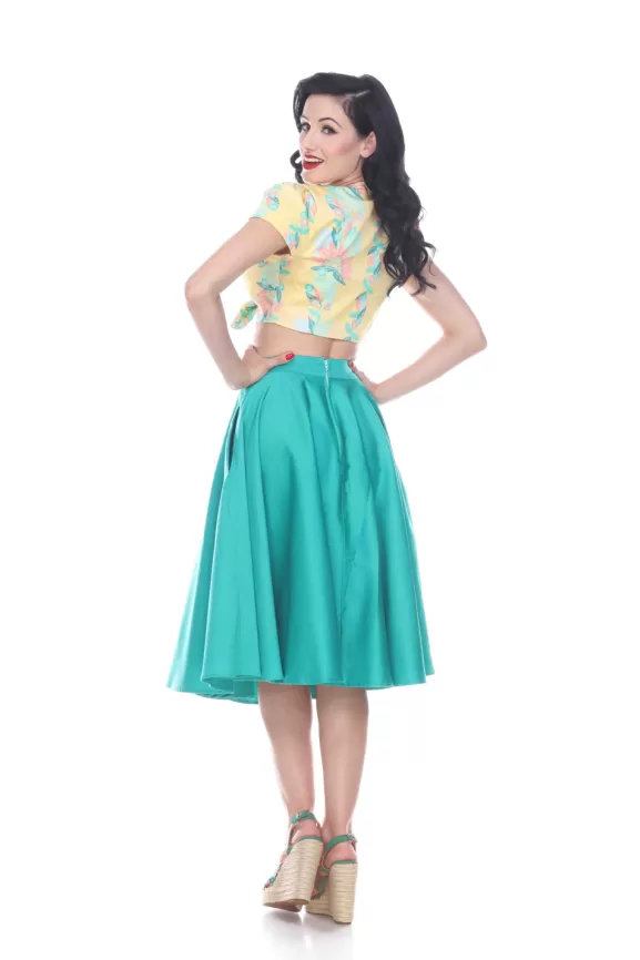 Bettie Page Skirts | Swing Skirt (Emerald) By