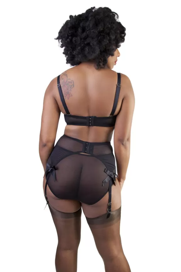 Bettie Page Girdles | Z Stitch 4 Strap Suspender Belt (Leopard) By